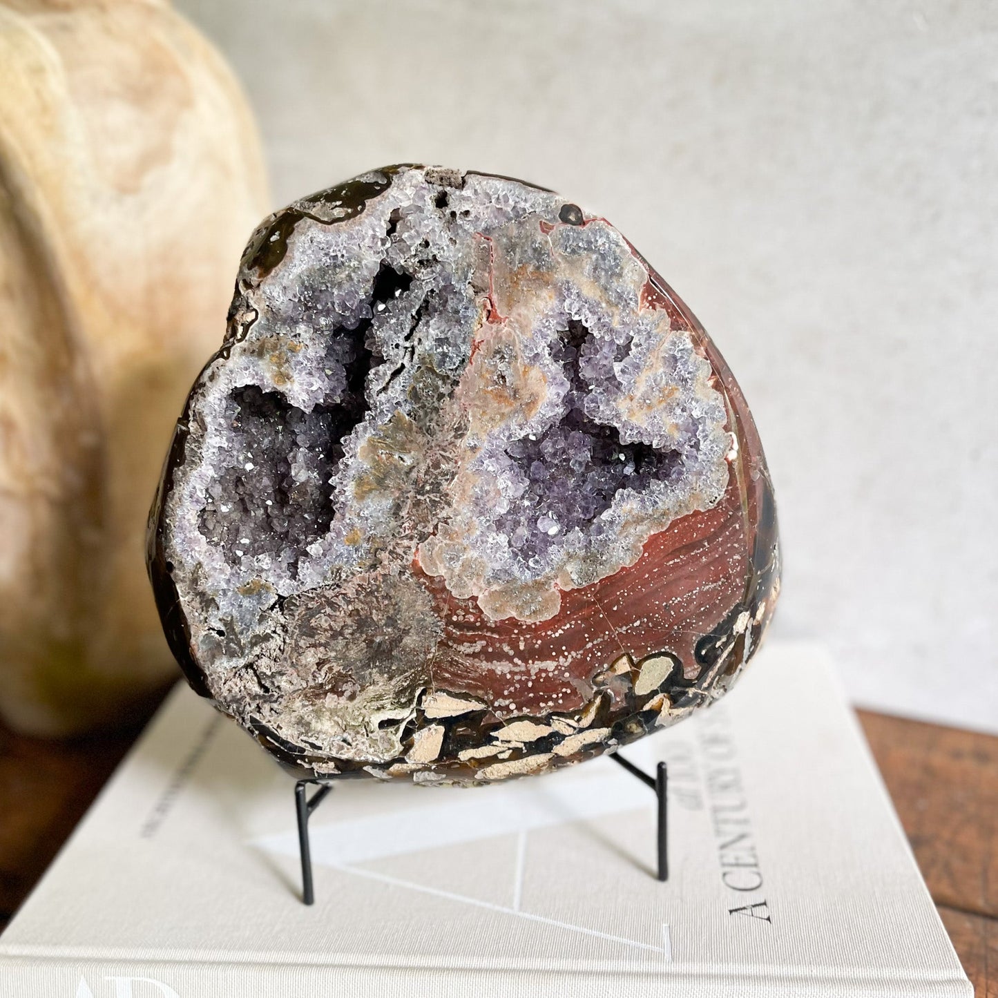 Large Split Agate Druzy Nodule