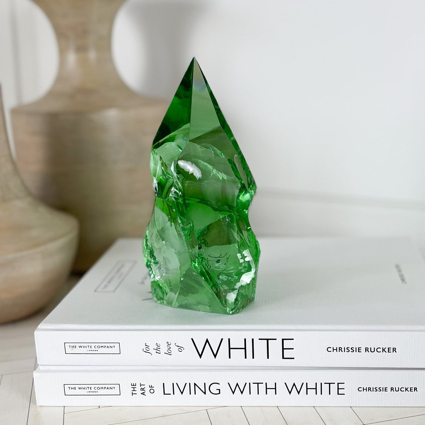 Rustic Emerald Green Glass Point