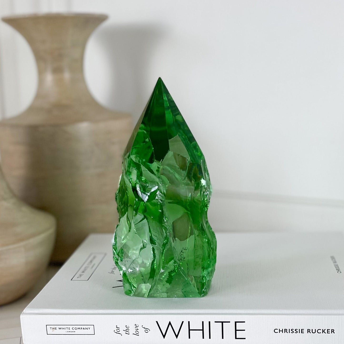 Rustic Emerald Green Glass Point