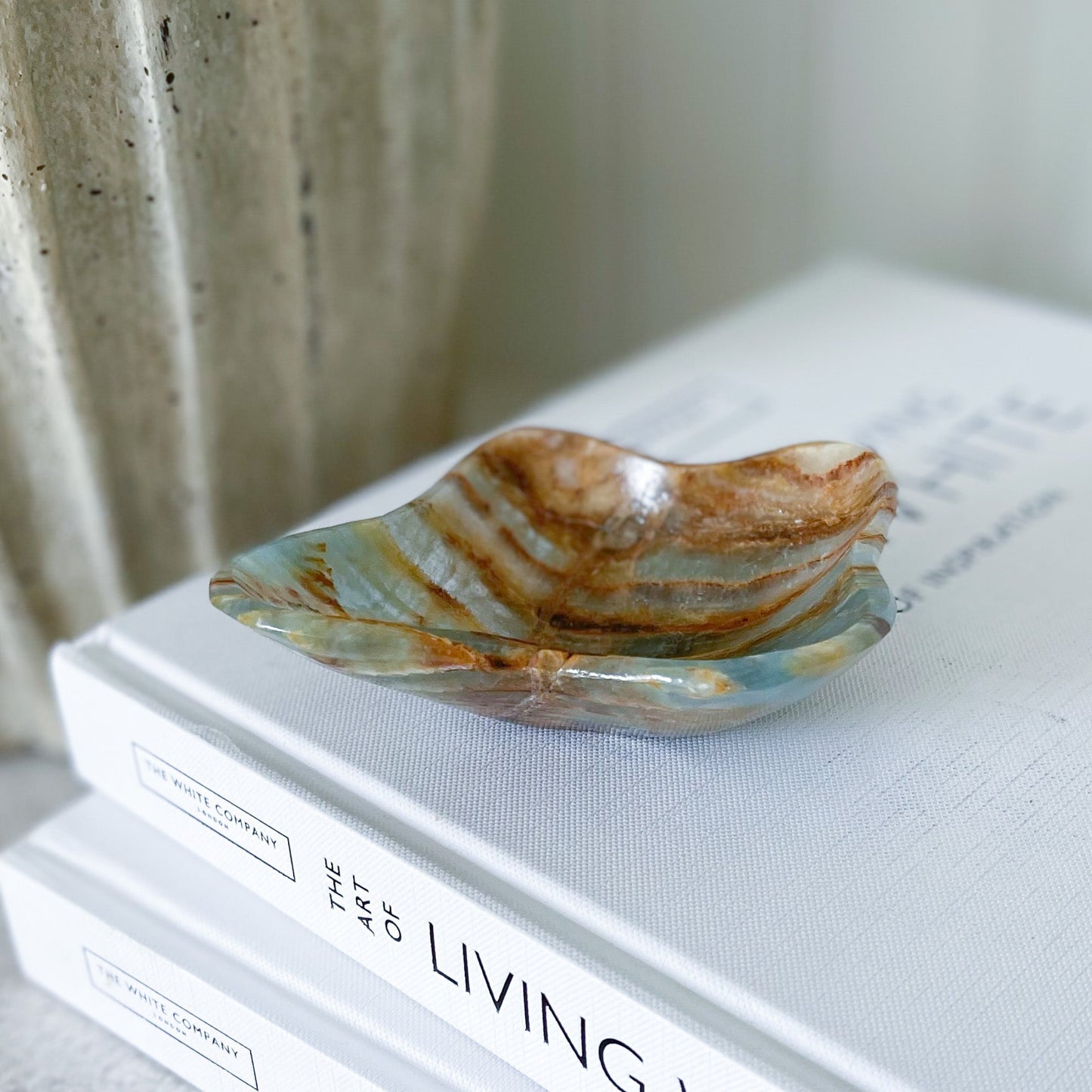 Small Hand Carved Blue Onyx Dish