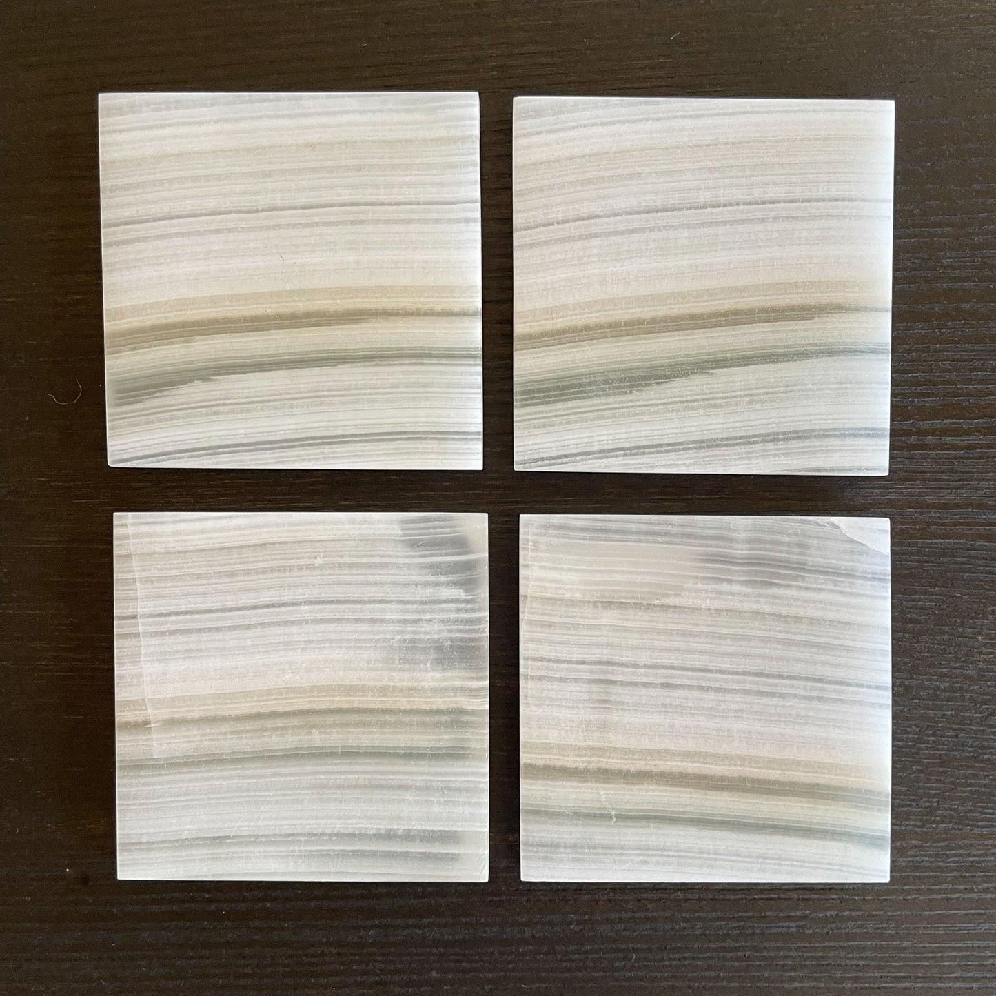 natural white onyx coasters, onyx home accents