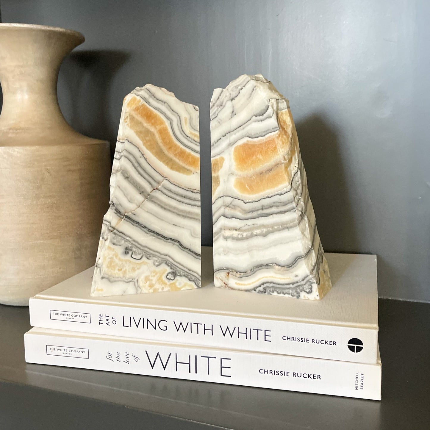 Zebra Calcite Bookend Pair