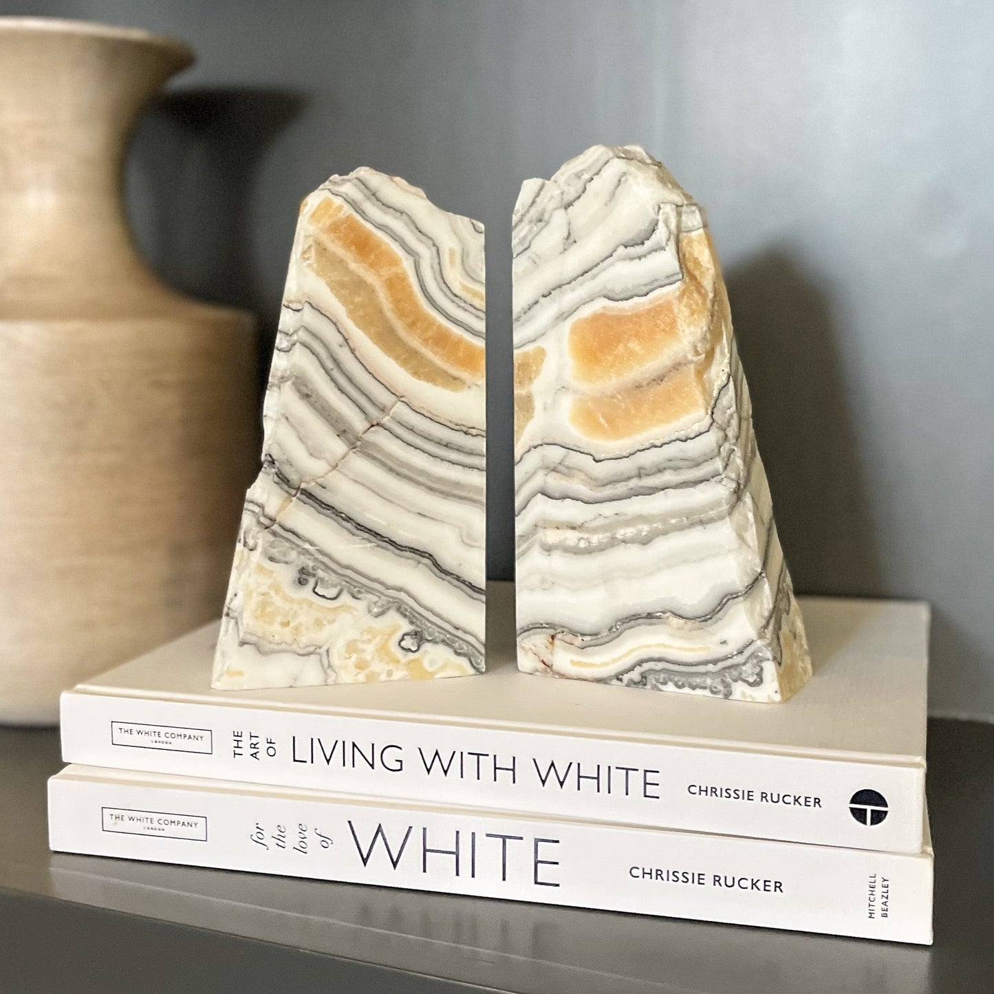 Zebra Calcite Bookend Pair