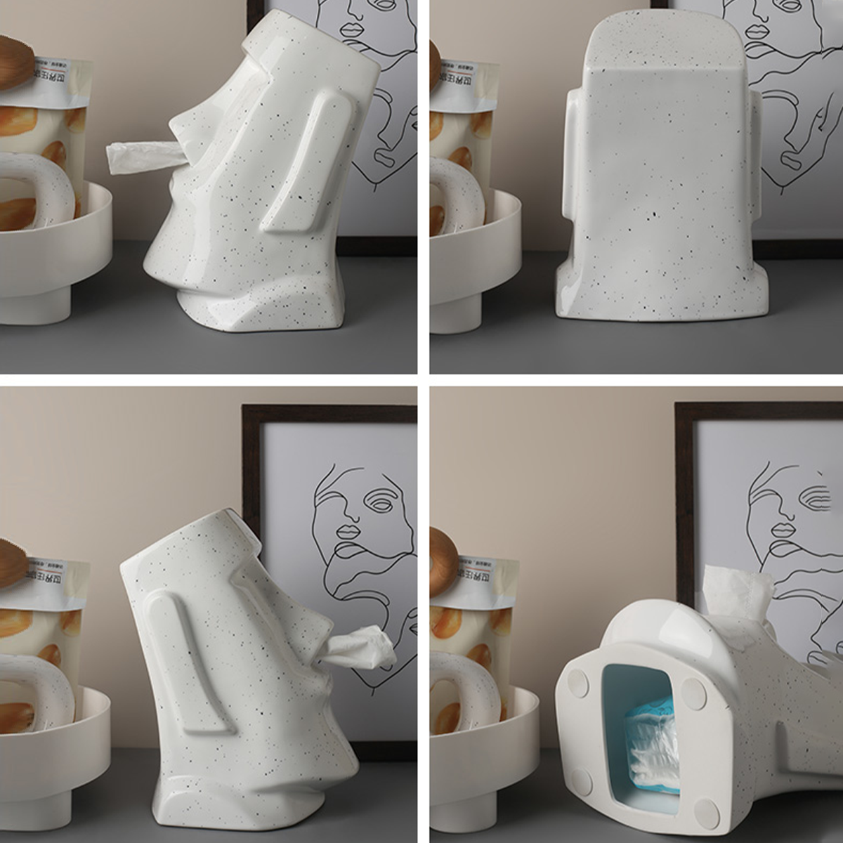 Creative Moai Tissue Holder Box