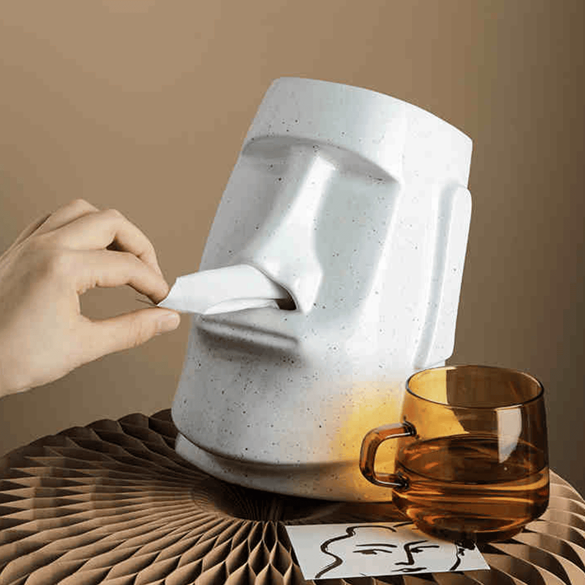 Creative Moai Tissue Holder Box