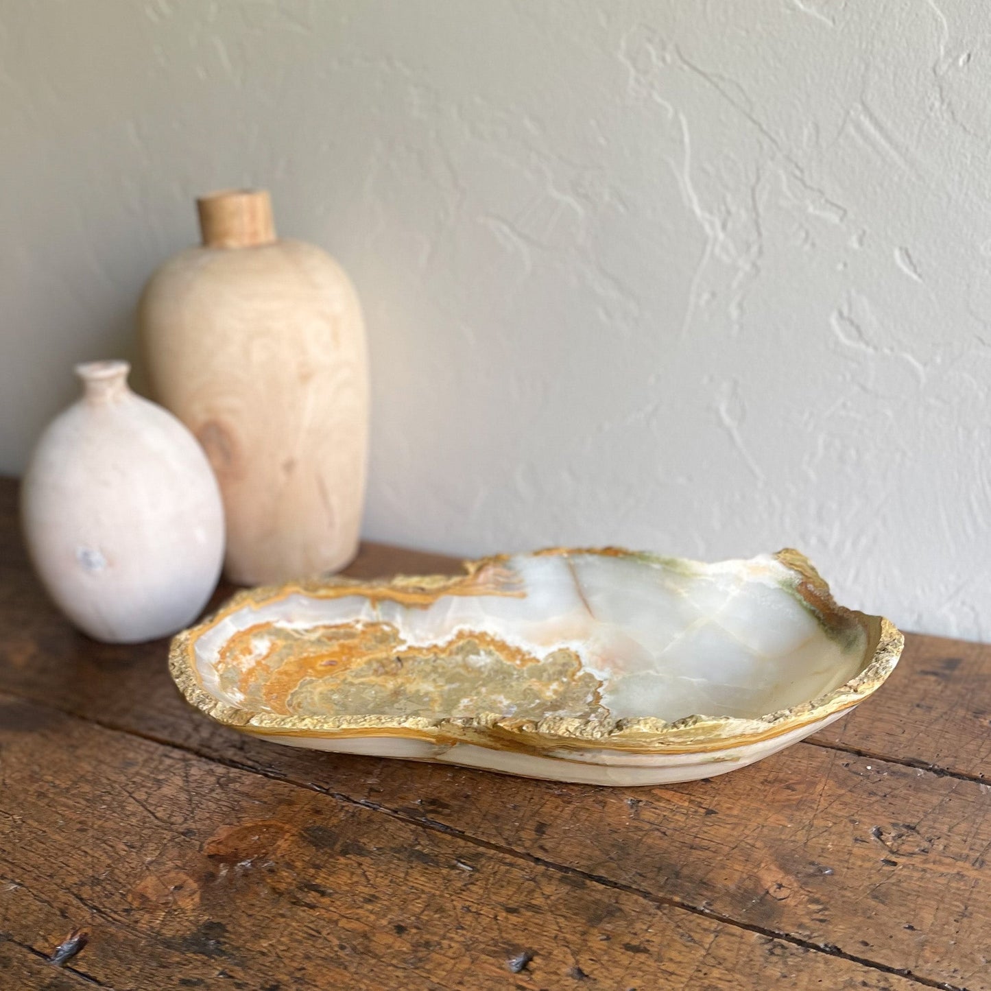 Hand Carved Green Onyx Bowl