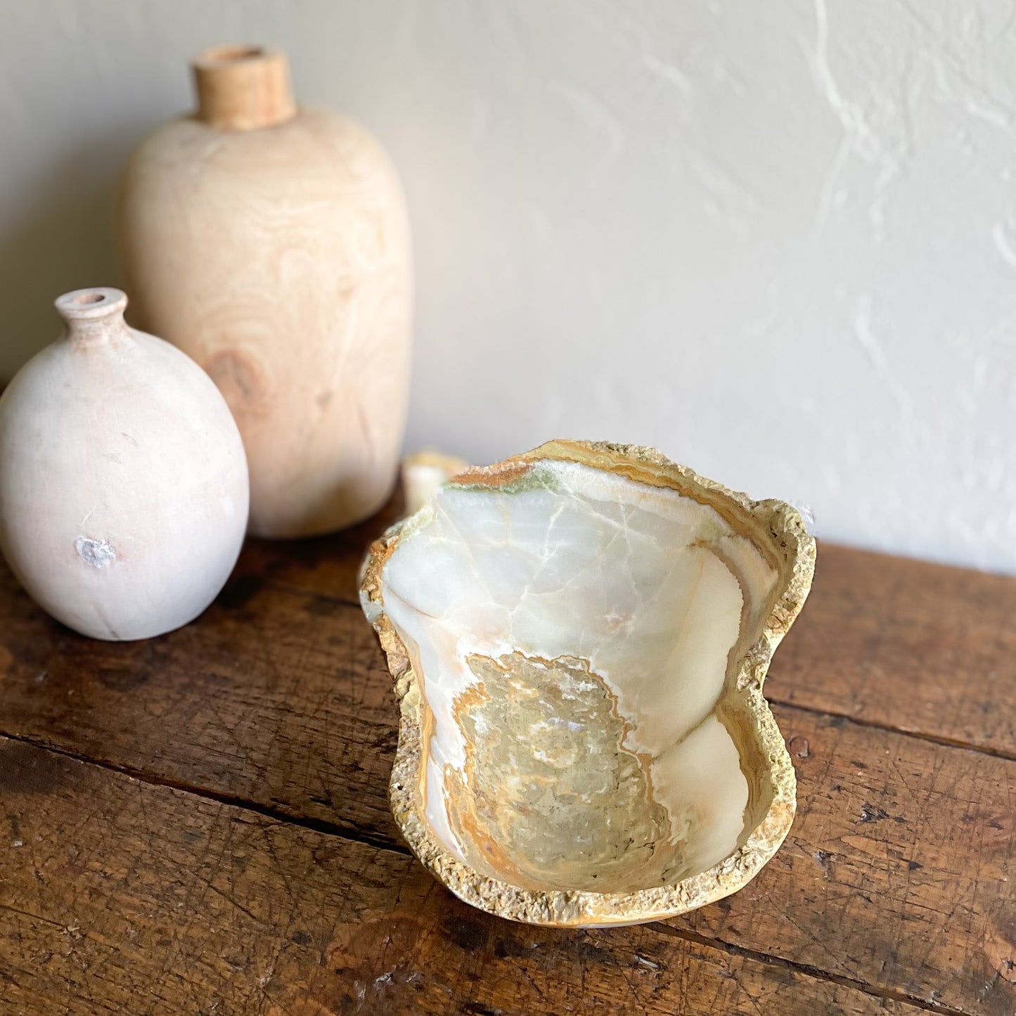 Hand Carved Green Onyx Bowl