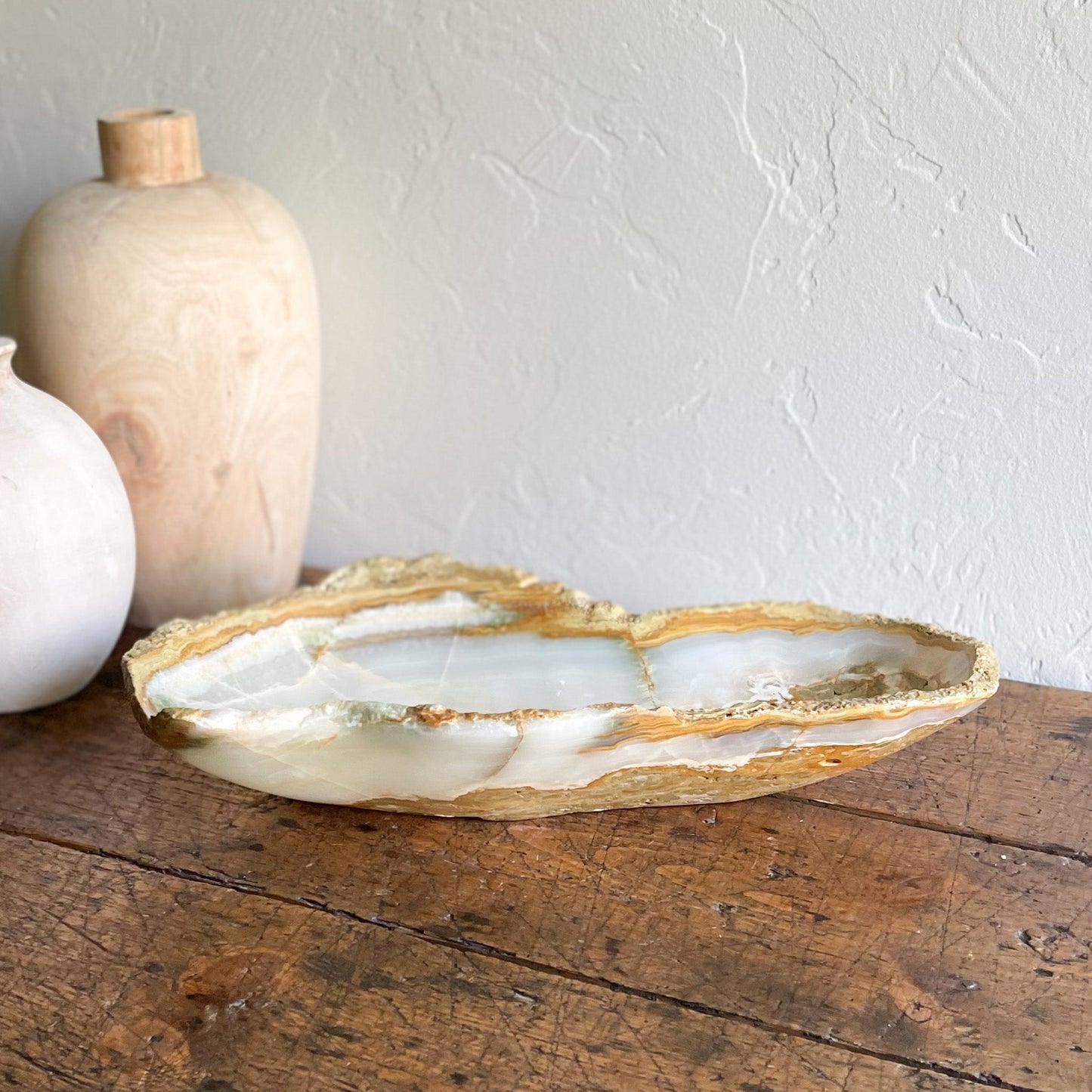 Hand Carved Green Onyx Bowl