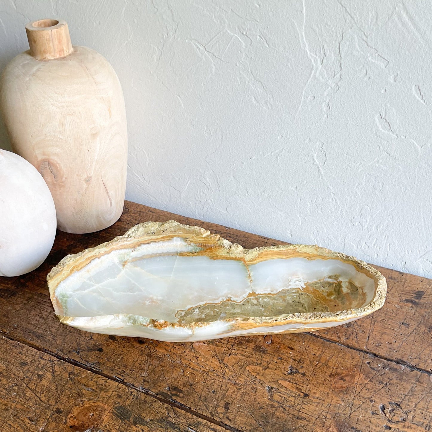 Hand Carved Green Onyx Bowl