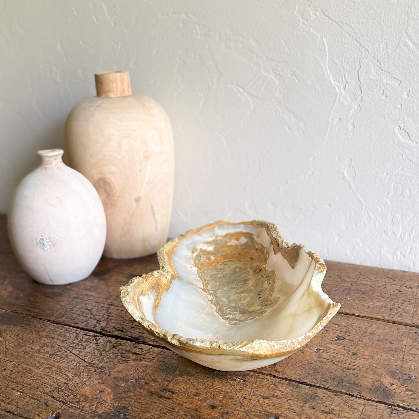 Hand Carved Green Onyx Bowl