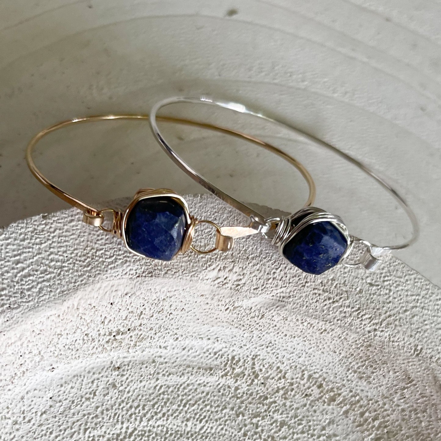 Lapis Lazuli Gemstone Stacking Bracelet