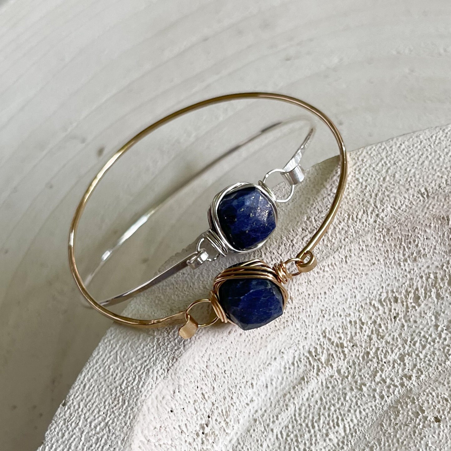 Lapis Lazuli Gemstone Stacking Bracelet