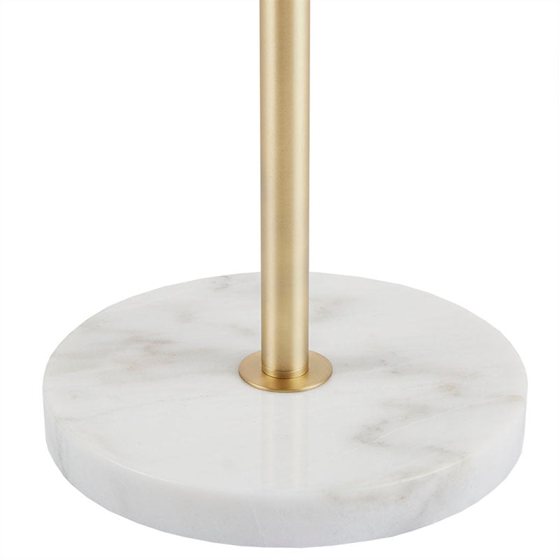 7" Gold Glass Globe Marble Base Table Lamp - Modern LED Light