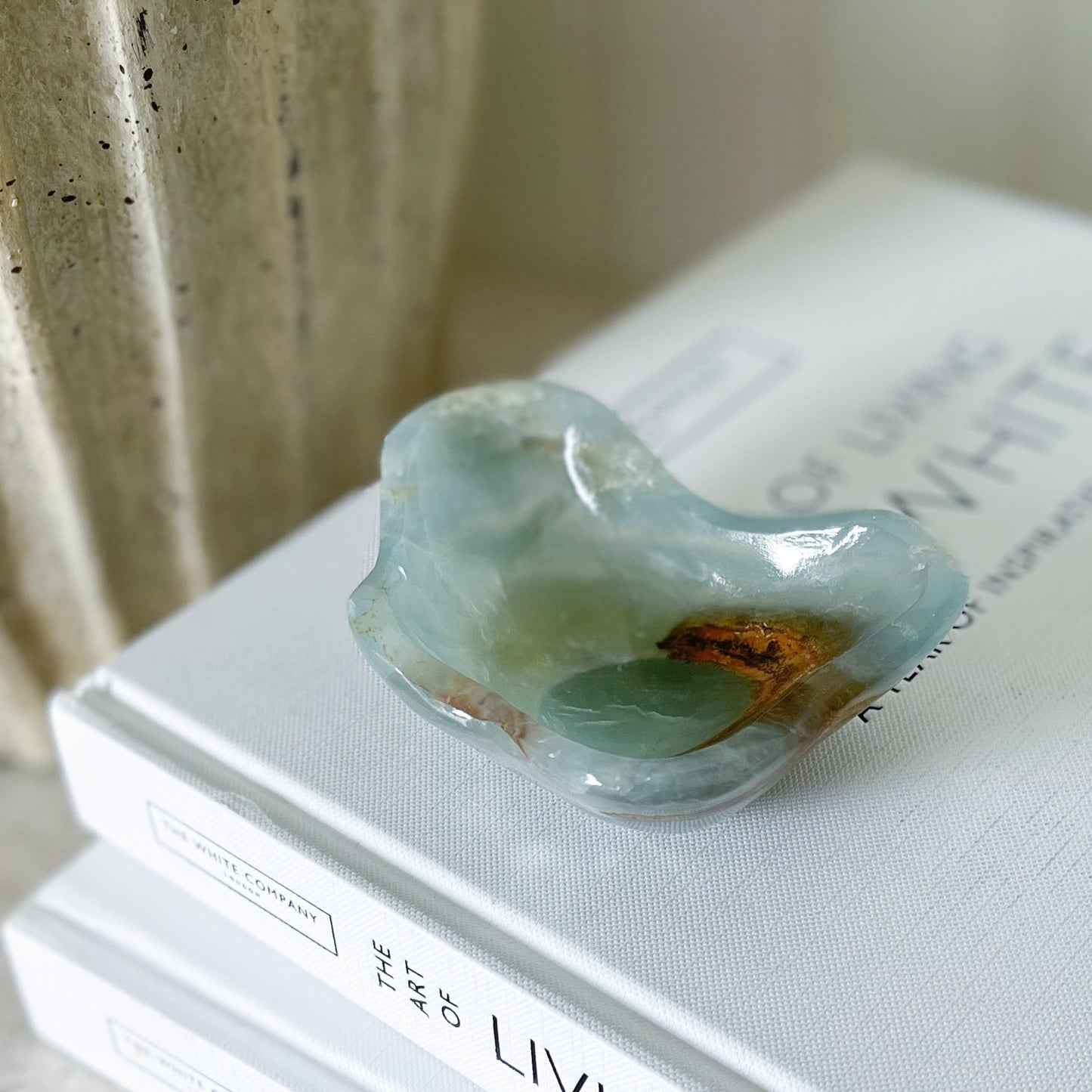 Small Hand Carved Blue Onyx Dish