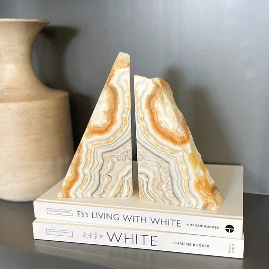 Zebra Calcite Bookend Pair