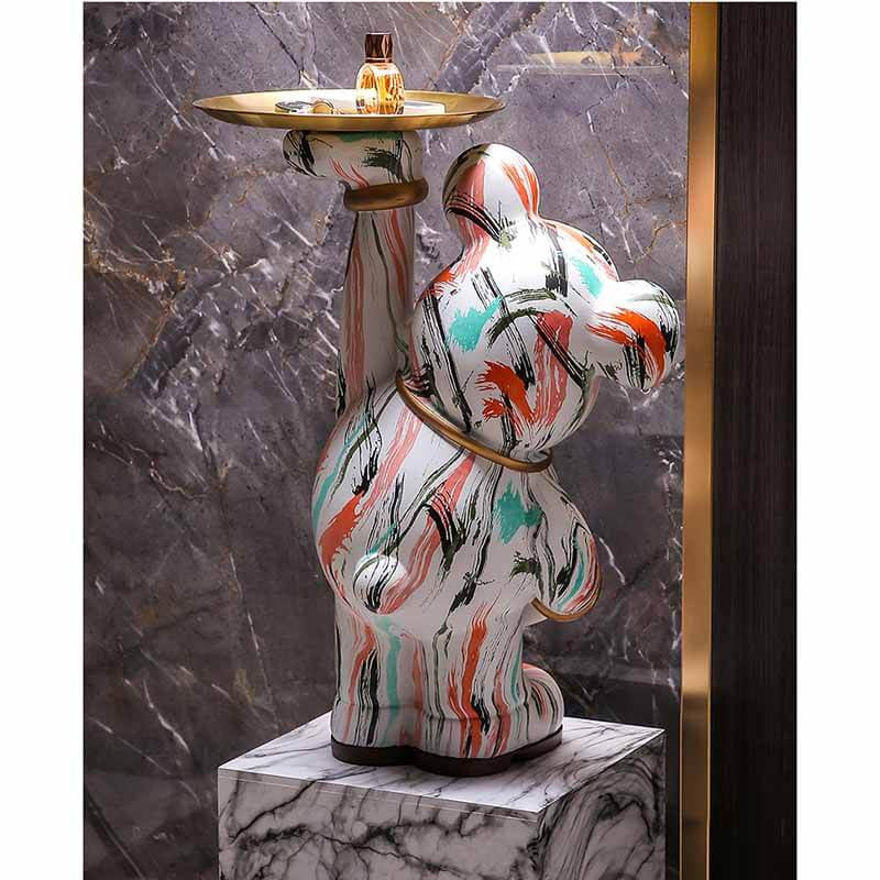 Modern Decorative Graffiti Art Bear Sculpture