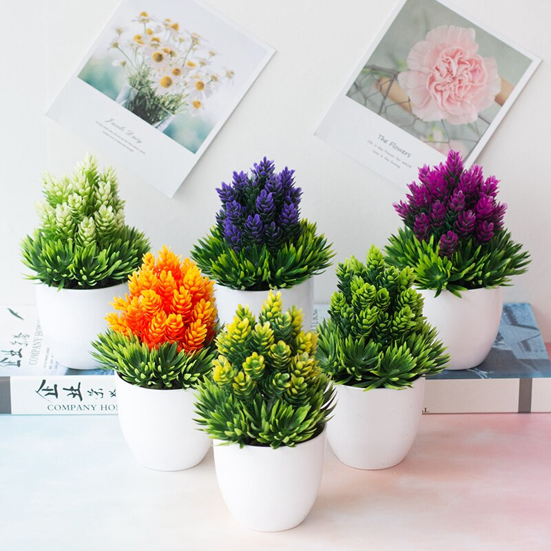 Artificial Flowers Bonsai Plants Planter