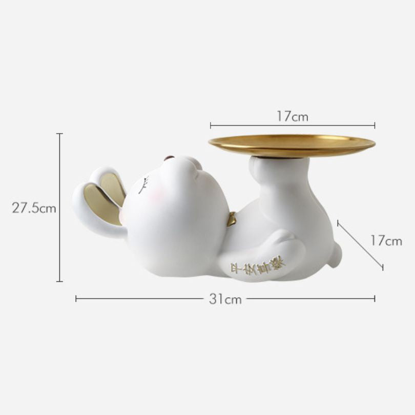 Creative Rabbit Sculpture Key Phone Storage